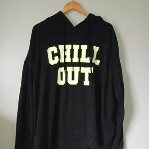 No Boundaries Love 82 Black Hoodie "Chill Out" Glow in Dark Vinyl